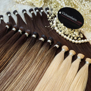 Extensiones de cabello humano virgen de trama de PU de calidad superior 2025 100% estilos de cutícula completa recta incluyendo Cuerpo rizado ondulado Vietnam - Product Image 1