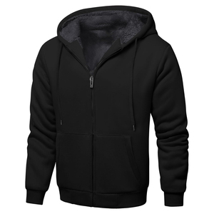 2026 New Design Fleece <b>Fur</b> Lined <b>Hoodie</b> Embroidery Warm Fluffy Varsity Style Jacket Hooded Sweatshirt Men Winter Heavy Jacket - Product Image 3