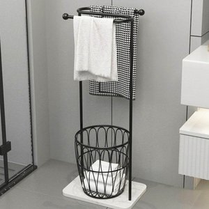 KPT68008 Porte-vêtements en acier moderne et minimaliste avec panier amovible pour la maison, salon, meubles - Product Image 4