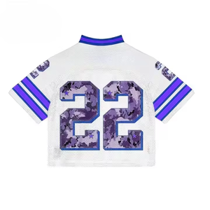 Maillot de Football américain respirant impression par Sublimation vente en gros maille vierge maillots de Football américain Hip Hop - Product Image 2