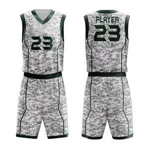 Vente en gros OEM de haute qualité Ensemble d'uniformes de maillot de basket-ball unisexe Vêtements de sport imprimés en polyester grande taille - Product Image 1