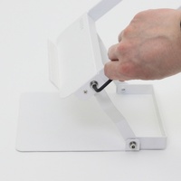 Support pour ordinateur portable QDESK, origine Corée, réglable en hauteur, en métal, compatible avec tablette PC, iPad, blanc/noir, usage domestique et professionnel, modèle QD-A-01