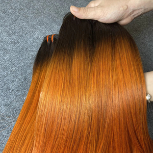 El espejo suave más barato que mira el hueso anaranjado liso recto Sin desprendimiento Sin pelucas de pelo vietnamitas enredadas Empaquetado Extensiones de cabello - Product Image 4