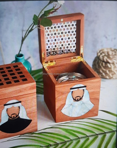 Bakhoor-caja de incienso portátil de lujo para decoración del hogar y Mesa, mopa musulmana, incrustada, 2022 - Product Image 2
