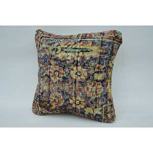 Multicolor Bohemian Wool Patchwork Kantha Pillow 12x12 Inch Vintage Embroidered <b>Print</b> Decorative <b>Cushion</b> for Home Woven - Product Image 3