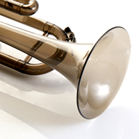 Trompette en Lexan, instrument de musique, couleur cristal clair, trompette d'entraînement pour étudiants, professionnelle, avec étui de transport, vente chaude