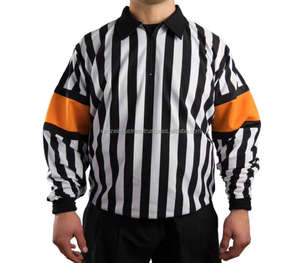 <b>Hockey</b> Referee Jersey With Sewn On Armbands 100% Polyester Custom Referee Ice <b>Hockey</b> Jersey - Product Image 1