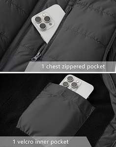 Vente directe d'usine, best-seller, veste d'hiver décontractée pour homme, haute qualité, respirante, fermeture éclair, col en V, veste matelassée personnalisée, 100% - Product Image 5