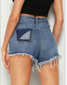 ¡Novedad de 2025! Pantalones cortos completamente cortos con volantes, pantalones cortos de cintura alta, pantalones vaqueros negros rasgados para mujer, pantalones cortos clásicos - Product Image 5