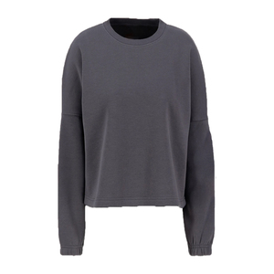 Sweat-shirt en polaire brodé écologique pour femme, respirant, coupe-vent, col rond, manches longues, 340 grammes, devant - Product Image 1