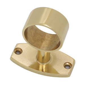 Passante in Ottone Lucido da Avvitare per Tubo da 18 mm - Product Image 1