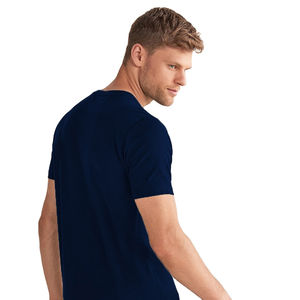 Camiseta de algodón 100% con cuello redondo para hombre, camiseta transpirable de entrenamiento de gimnasio con función ligera, ropa deportiva informal antiarrugas, último diseño - Product Image 2