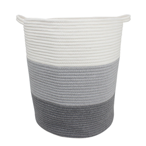 Panier de rangement en corde de coton Matériau naturel Fabriqué en jonc de mer Wiwin Article décoratif pour la maison Biodégradable Fait à la main Grand Intérieur - Product Image 5