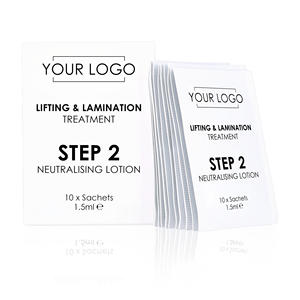 Loción Neutralizante - 1.5ml Sobres - Caja de 10 - OEM - Marca Privada - Logotipo Personalizado - Queratina/Vegano - Lifting de Pestañas - Product Image 1