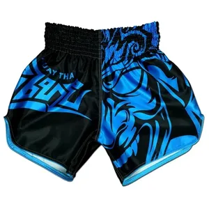 Pantalones Cortos de Artes Marciales Cómodos Hechos a Medida para Boxeo y Kickboxing, Spandex/Poliéster, Unisex para Adultos - Product Image 1