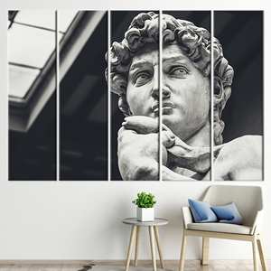 ภาพพิมพ์บนผืนผ้าใบขนาดใหญ่ของเดวิดของมิเกลันเจโล - โปสเตอร์งานศิลปะที่งดงาม 5P: ห่อหุ้มอย่างดี - Product Image 1