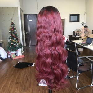 Vietnamese Human Hair Body Wavy Burgundy Dark Root Color SDD Wholesales Price Direct Factory Price - Product Image 5