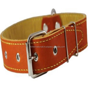 Collar para perro de cuero ligero con costuras completas, talla única personalizada, precio al por mayor, 100% - Product Image 4