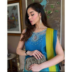 Robe tendance sans bretelles, longueur genou, taille naturelle, coupe ample, élégante, décontractée, pour soirée, multicolore, en soie coréenne, fournie par ODM - Product Image 2