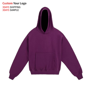 High Quality Heavyweight 100% Cotton Winter Embroidered Cropped Hoodie Boxy Fit Oversize 400GSM <b>Pullover</b> Windproof Eco-Friendly - Product Image 3