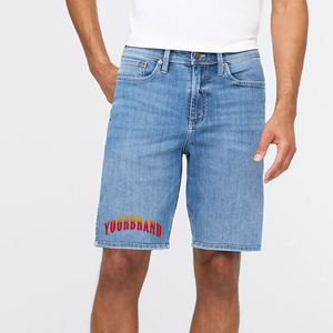Haute qualité coupe ample genou longueur Baggy Denim hommes shorts été respirant léger coupe Baggy jean court pour hommes - Product Image 1
