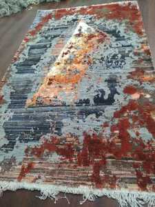 พรมทอมือสไตล์เปอร์เซีย ดีไซน์ทันสมัย หรูหรา ผลิตจากขนสัตว์และไหม ทอมือแบบใหม่ เป็นมิตรกับสิ่งแวดล้อม ปลอดภัยสำหรับสัตว์เลี้ยง กันลื่น ขนปานกลาง ชุดพรมปูพื้น - Product Image 3