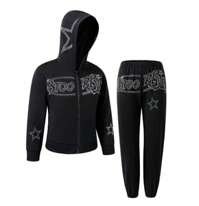 <b>Plus</b> <b>Size</b> Oem Custom Low Moq Men Rhinestone Tracksuit Pakistan Manufacturer Men Rhinestone Tracksuit - Product Image 6