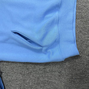 Survêtement personnalisé en coton éponge avec impression bouffante pour hommes, tissu avec pantalon à jambes larges, broderie personnalisée, impression de bulles, vêtements de rue - Product Image 3