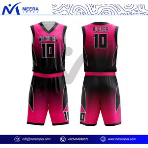 Uniformes de basket-ball personnalisés Tissu respirant de qualité supérieure, impression par sublimation, ensemble maillot et short pour hommes - Product Image 2
