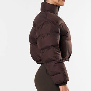 Casual Cropped Puffer <b>Jacket</b> Boxy Puffy Quilted Insulated Winter Short Parkas <b>Jackets</b> For <b>Women</b> Windproof Bubble <b>Down</b> <b>Jacket</b> - Product Image 5