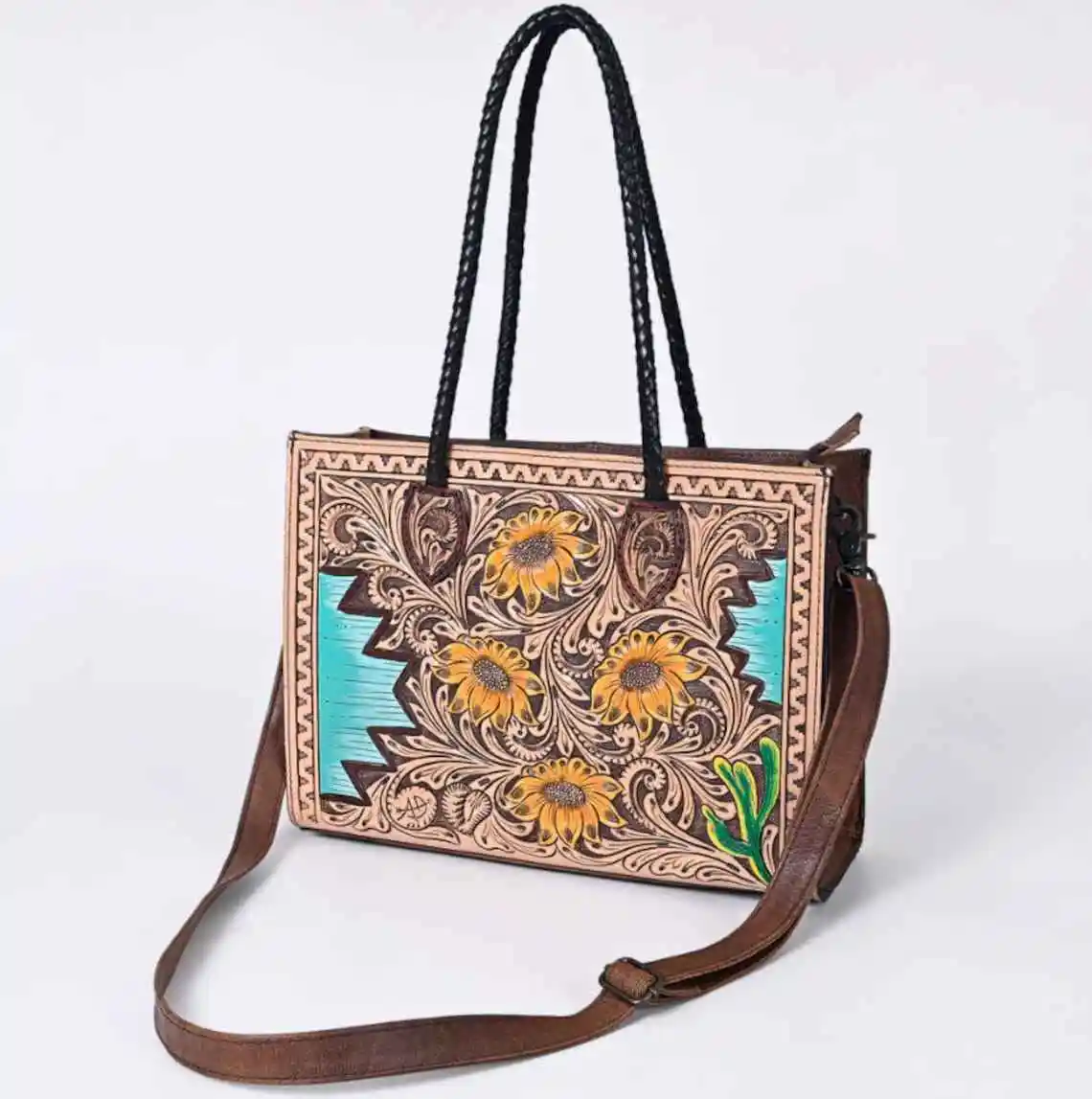 Westerse Hand Bewerkt Leren Haar Op Portemonnee Koeienhuid Amerikaanse Lieveling Western Crossbody Tas Dames Tas Bij Groothandel Fabrikant