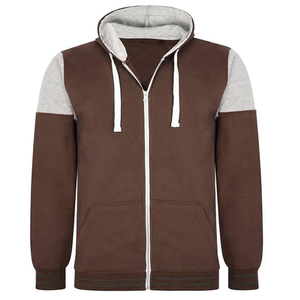 เสื้อฮู้ดซิปแบบเต็มตัวสำหรับผู้ชาย สีน้ำเงินกรมท่า รับสั่งทำเสื้อฮู้ดซิปพร้อมโลโก้แบบกำหนดเอง พิมพ์ลายปัก - Product Image 4