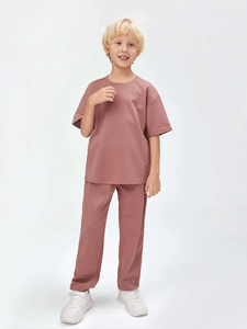 Conjunto de Dos Piezas Personalizado para Adultos, Camiseta de Manga Corta con Capucha y Pantalones Deportivos de Felpa, Ropa Casual de Poliéster/Algodón - Product Image 5