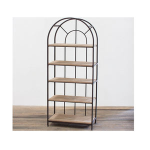 Organizador de almacenamiento de niveles Estante de sala de estar de hierro y madera para el hogar por ACMI METAL INDIA Diseño duradero elegante para uso en interiores - Product Image 1