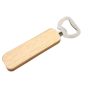 Abrebotellas de madera y acero inoxidable Regalos de promoción portátiles Abrebotellas de madera en blanco personalizado Venta caliente - Product Image 2