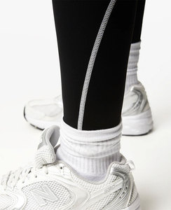 Pantalones de Yoga de entrenamiento de cintura alta para mujer, mallas deportivas transpirables con logotipo personalizado OEM, patrón sólido para gimnasio, Fitness, entrenamientos para correr - Product Image 6