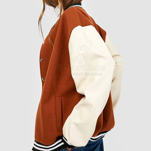 Veste Letterman élégante conçue pour la mode de rue quotidienne Veste Letterman confortable avec un design de contraste élégant - Product Image 4