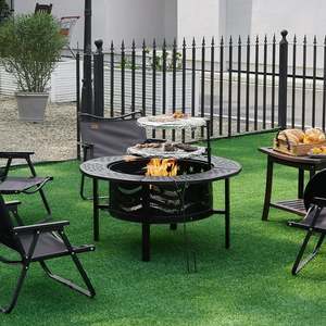 Brasero d'extérieur durable avec 2 grilles pour le bois, vente en gros, produit en promotion, barbecue d'extérieur pour la cuisine, commande en gros - Product Image 6