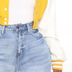 Veste universitaire personnalisée pour femmes, laine et cuir, manches baseball, bombardier Streetwear décontracté, fabricant OEM, fournisseur d'usine - Product Image 6