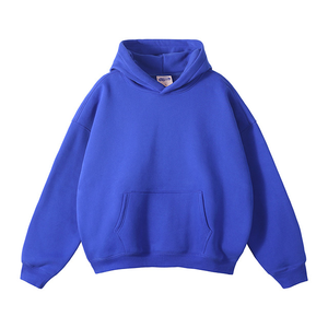 Sudadera con Capucha Extra Grande para Hombre, Color Rojo Sólido, 100% Algodón Felpa, Estilo Casual con Bolsillo Frontal, Ropa de Invierno, Impresión Personalizada - Product Image 3