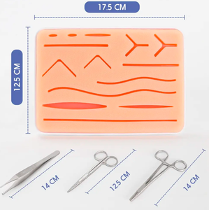 Para estudiantes de medicina, precio al por mayor, Kit de práctica de sutura con herramientas manuales de almohadilla de entrenamiento de acero - Product Image 6