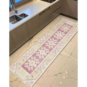 Tapis de style turc rose : design antique, décoration de salon, tapis imprimé, tapis en chenille - Product Image 3