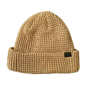 Inverno 100% acrílico tecido rótulo malha Beanie pescador Beanie com logotipo personalizado Mens chapéus fabricantes