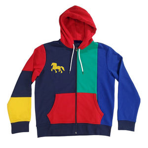 เสื้อมีฮู้ดลายปิดแบบมีซิปมีฮู้ดหลากสีสำหรับเด็กผู้ชายและมีกระเป๋า - Product Image 1