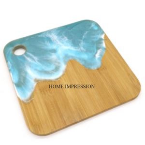 บล็อกสับเครื่องครัวแฟนซีตกแต่งด้วยธีมไม้จากท้องทะเลรูปทรงหางปลา - Product Image 3