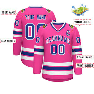 Uniformes unisexes de hockey sur glace couleur rose séchage rapide respirant maillot de hockey sur glace confortable vêtements de sport vente en gros - Product Image 4