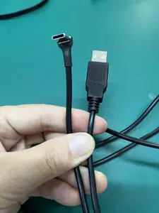 Câble FPC plat à 90 degrés, 1m USB 2.0 mâle vers USB-C, type-c, incliné vers le haut et vers le bas, pour FPV, disque et téléphone