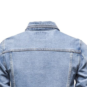<b>Men's</b> 100% Cotton Satin <b>Work</b> Wear High Street Style Casual <b>Jean</b> Denim Jacket for <b>Men</b> Coats Custom Made Denim <b>Men's</b> Jackets - Product Image 4
