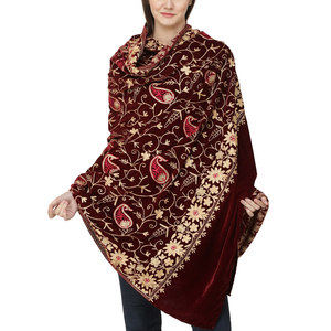 New Model Fashionable Solid Color Women Velvet <b>Shawl</b> Hot Sale Thick Warm <b>Ladies</b> Outdoor Use Velvet <b>Shawl</b> - Product Image 1