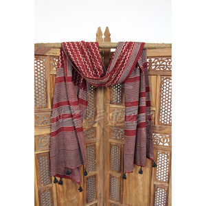 Foulard Ajrak marron fabriqué à la main le plus vendu 100% coton biologique, colorants naturels, fabriqué au Pakistan personnalisable - Product Image 3